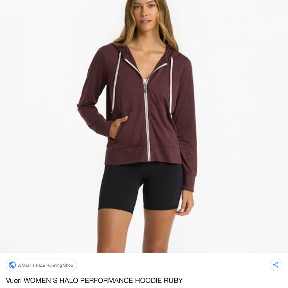 Vuori Women's Halo Performance Hoodie - Ruby